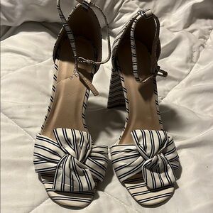 Striped Women's Heeled Sandals never worn!!